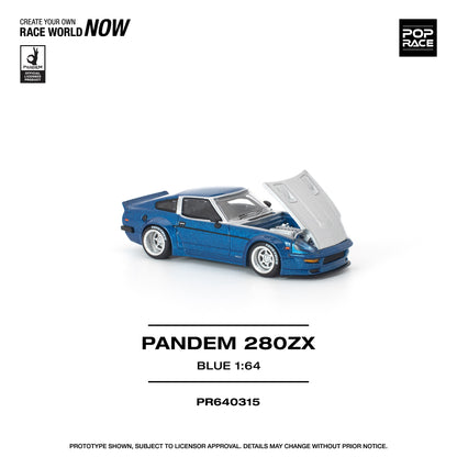 PREORDER POPRACE 1/64 PANDEM 280ZX BLUE PR640315 (Approx. Release Date: Q3 2026 and subject to the manufacturer's final decision)