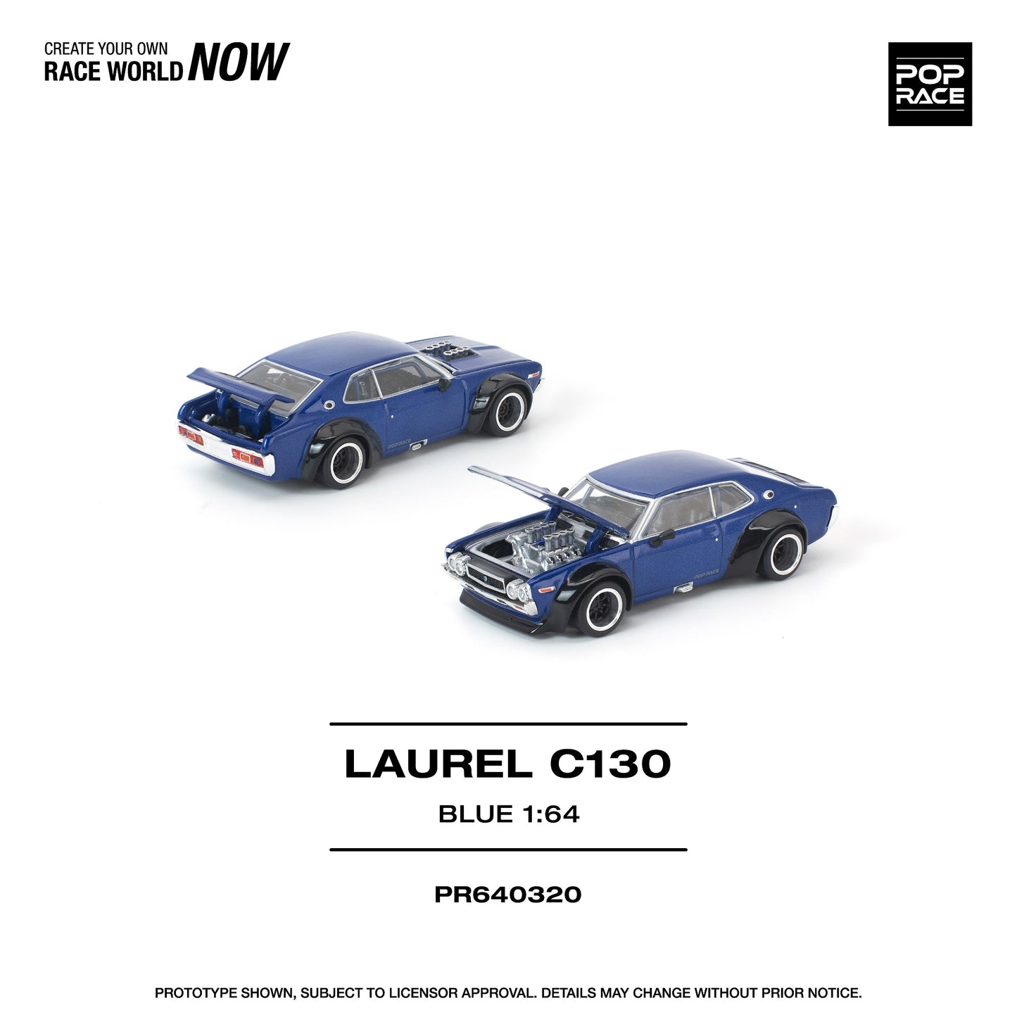 PREORDER POPRACE 1/64 LAUREL C130 BLUE PR640320 (Approx. Release Date: Q3 2026 and subject to the manufacturer's final decision)