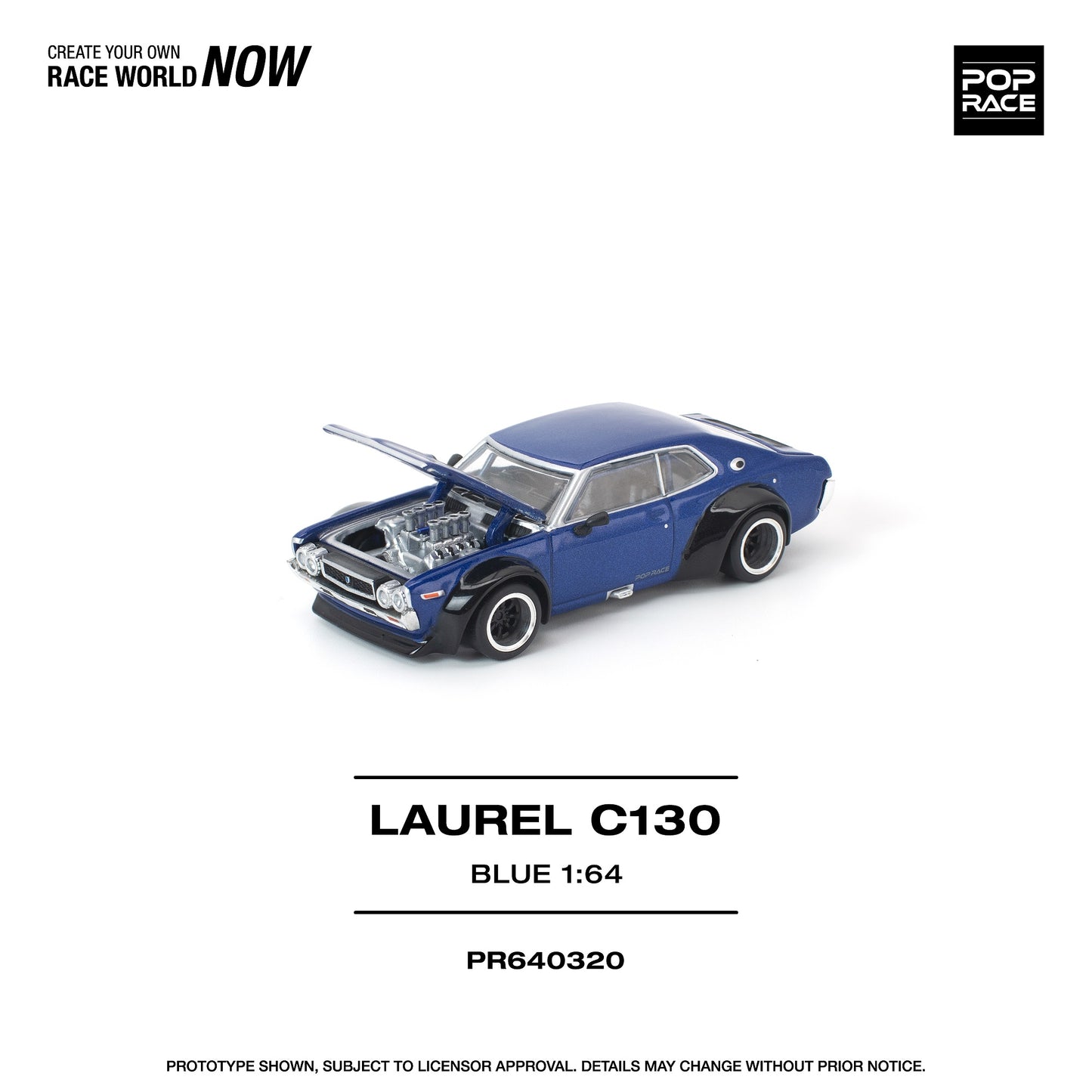 PREORDER POPRACE 1/64 LAUREL C130 BLUE PR640320 (Approx. Release Date: Q3 2026 and subject to the manufacturer's final decision)