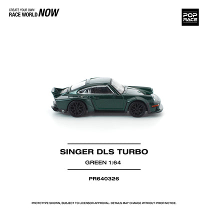 PREORDER POPRACE 1/64 SINGER DLS TURBO (ROAD) GREEN PR640326 (Approx. Release Date: Q4 2025 and subject to the manufacturer's final decision)