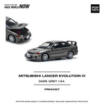 PREORDER POPRACE 1/64 MITSUBISHI LANCER EVOLUTION IV DARK GREY PR640327 (Approx. Release Date: Q4 2025 and subject to the manufacturer's final decision)