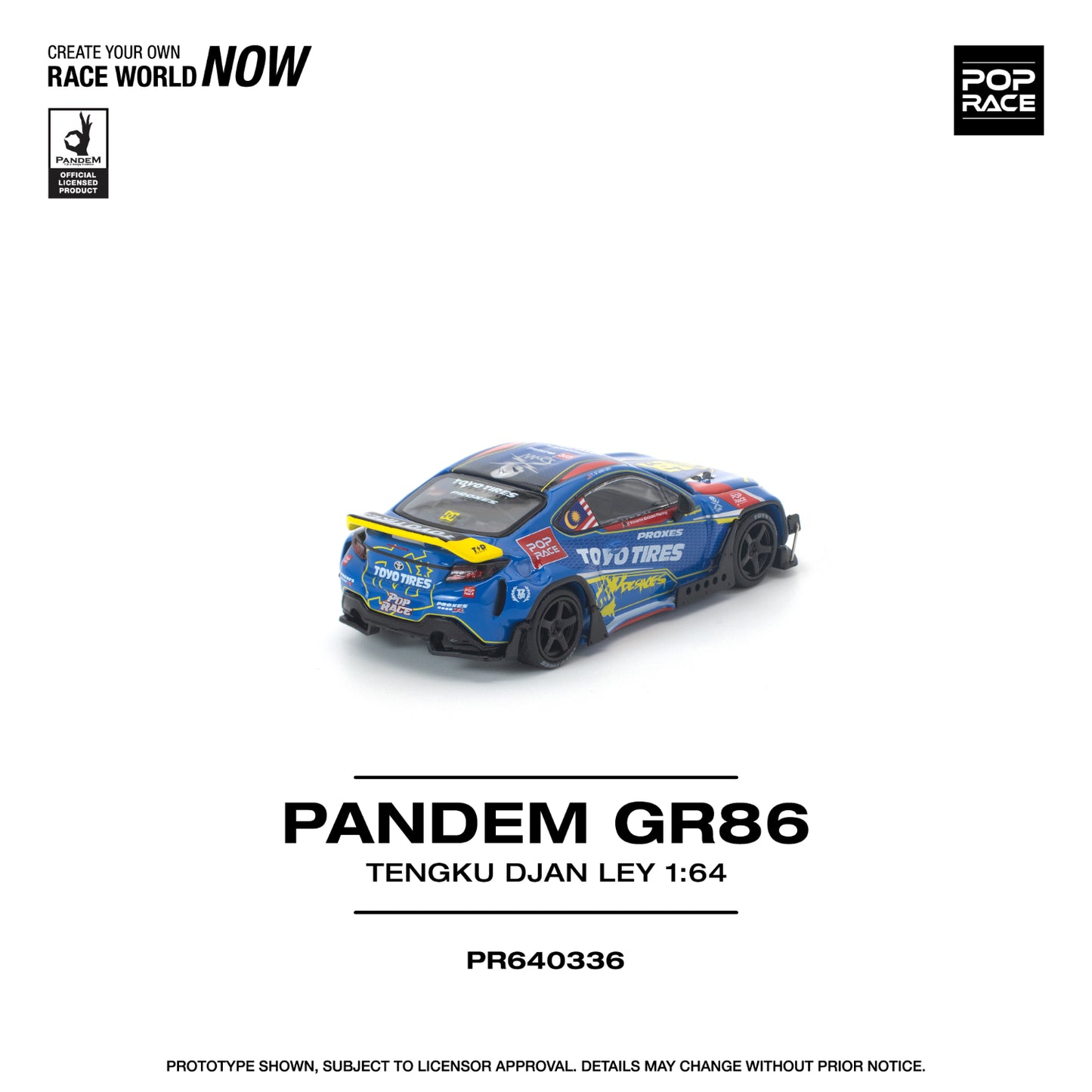 PREORDER POPRACE 1/64 PANDEM GR 86 TENGKU DJAN LEY PR640336 (Approx. Release Date: Q3 2026 and subject to the manufacturer's final decision)