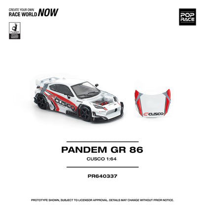 PREORDER POPRACE 1/64 PANDEM GR86 - CUSCO PR640337 (Approx. Release Date: Q1 2026 and subject to the manufacturer's final decision)