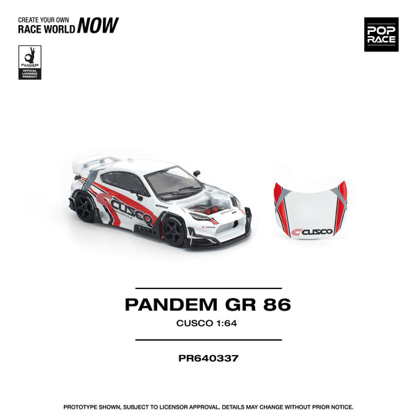 PREORDER POPRACE 1/64 PANDEM GR86 - CUSCO PR640337 (Approx. Release Date: Q1 2026 and subject to the manufacturer's final decision)