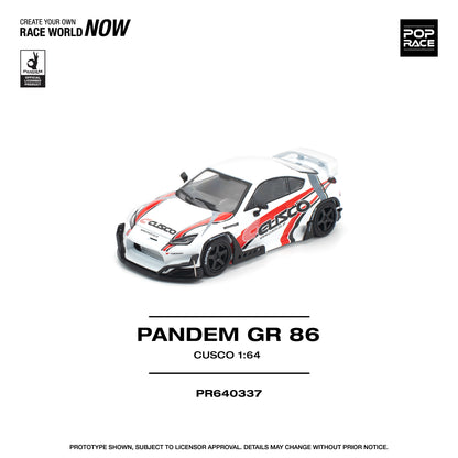 PREORDER POPRACE 1/64 PANDEM GR86 - CUSCO PR640337 (Approx. Release Date: Q1 2026 and subject to the manufacturer's final decision)