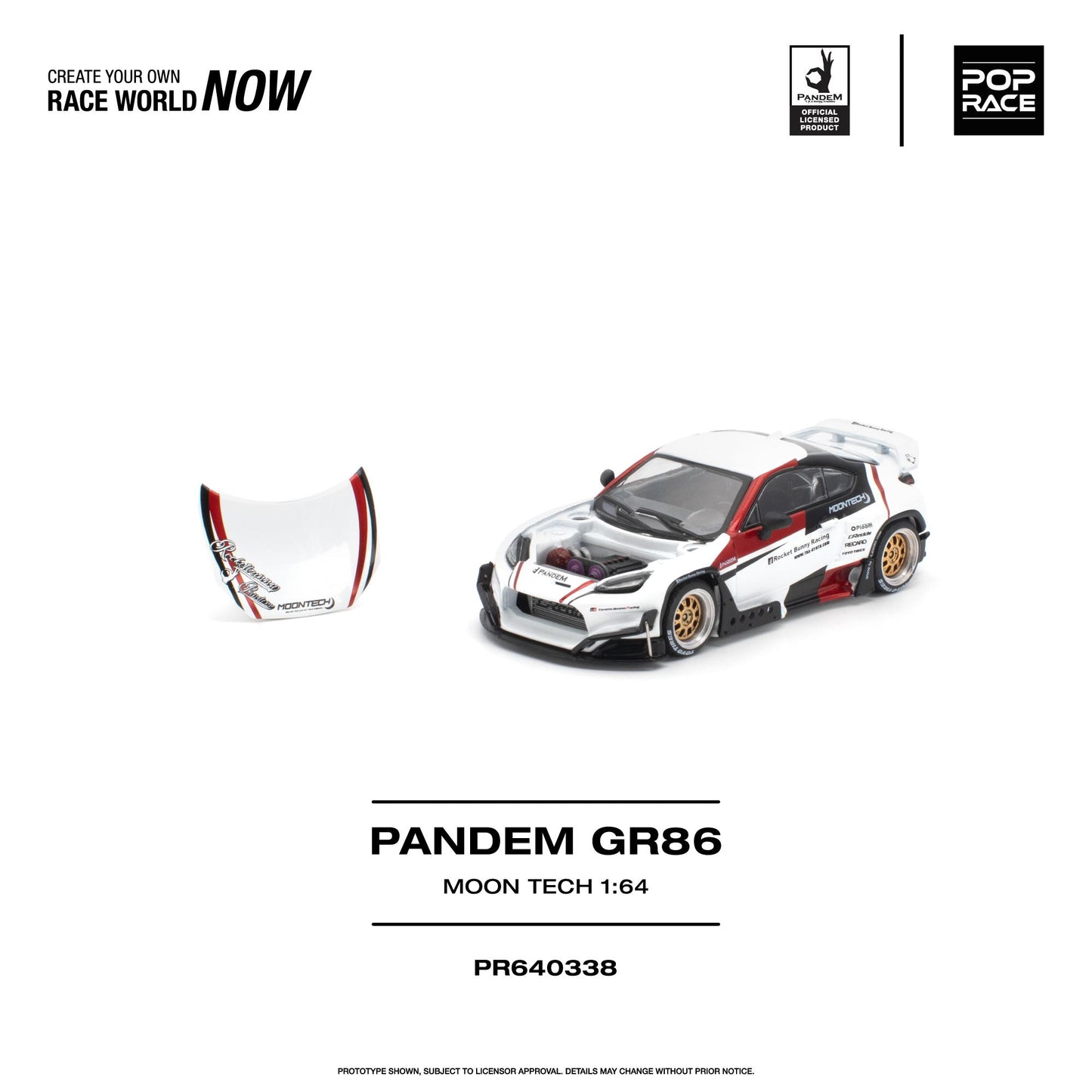 PREORDER POPRACE 1/64 PANDEM GR 86 MOONTECH PR640338 (Approx. Release Date: Q1 2027 and subject to the manufacturer's final decision)