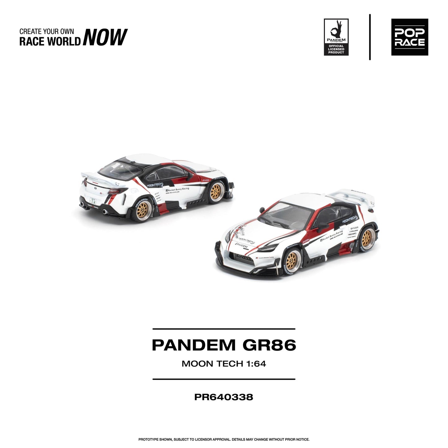 PREORDER POPRACE 1/64 PANDEM GR 86 MOONTECH PR640338 (Approx. Release Date: Q1 2027 and subject to the manufacturer's final decision)