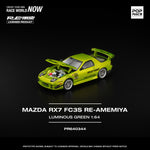PREORDER POPRACE 1/64 MAZDA RX7 FC3S RE-AMEMIYA LUMINOUS GREEN  PR640344 (Approx. Release Date: Q4 2025 and subject to the manufacturer's final decision)