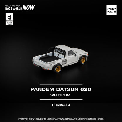 POPRACE 1/64 PANDEM DATSUN 620 WHITE PR640350