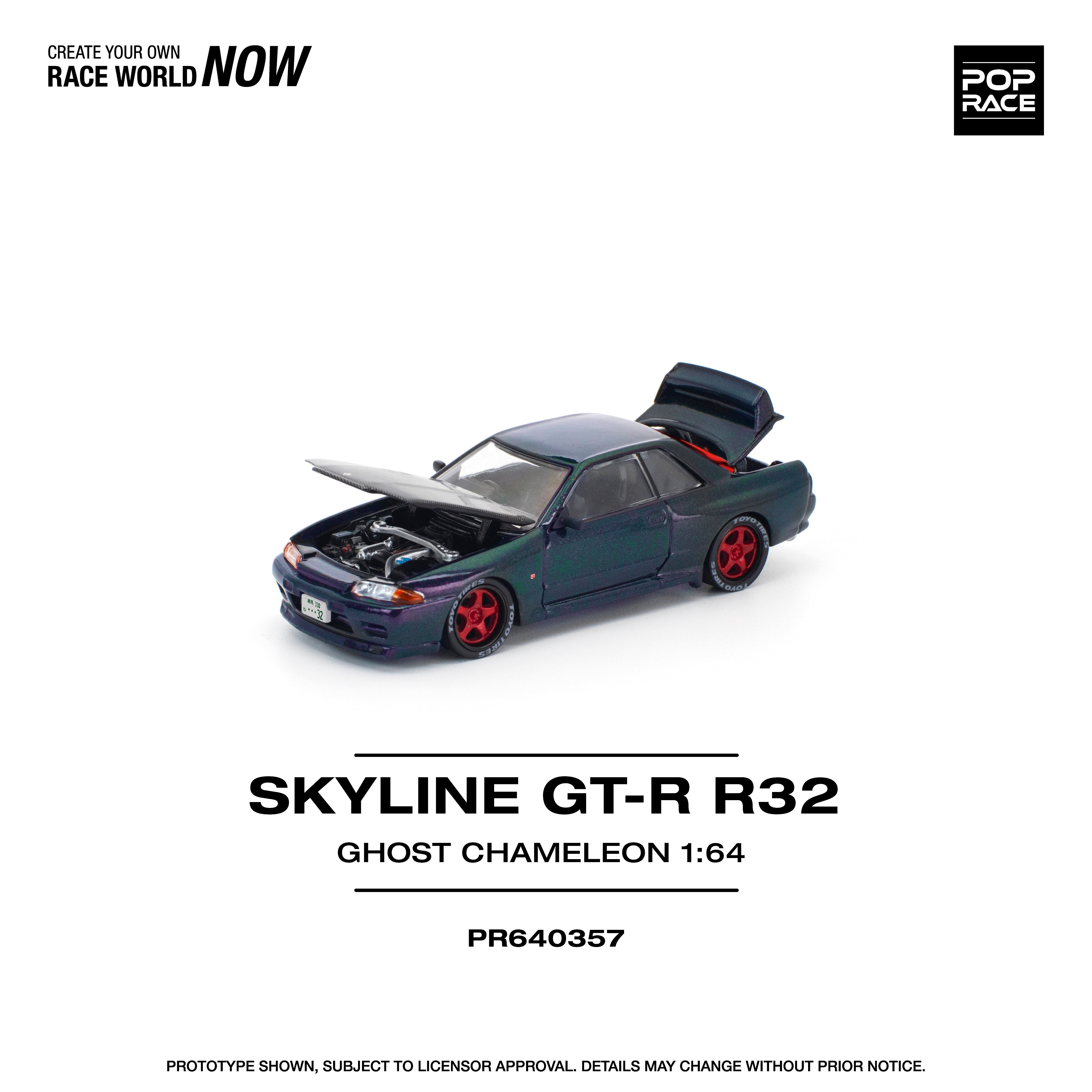 Approstation PREORDER POPRACE 1/64 SKYLINE GT-R R32 GHOST CHAMELEON PR640357 (Appro ...