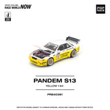 PREORDER POPRACE 1/64 PANDEM SILVIA S13 2020 D1 LIGHTS YELLOW/WHITE PR640361 (Approx. Release Date: Q4 2025 and subject to the manufacturer's final decision)