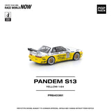 PREORDER POPRACE 1/64 PANDEM SILVIA S13 2020 D1 LIGHTS YELLOW/WHITE PR640361 (Approx. Release Date: Q4 2025 and subject to the manufacturer's final decision)