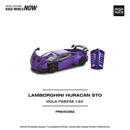 PREORDER POPRACE 1/64 LAMBORGHINI HURACAN STO VIOLA PASIFAE PR640362 (Approx. Release Date: Q4 2025 and subject to the manufacturer's final decision)