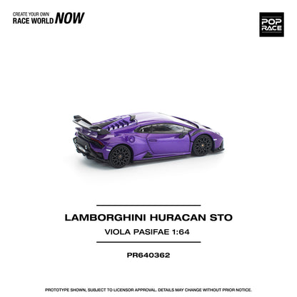PREORDER POPRACE 1/64 LAMBORGHINI HURACAN STO VIOLA PASIFAE PR640362 (Approx. Release Date: Q4 2025 and subject to the manufacturer's final decision)