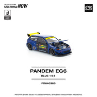 PREORDER POPRACE 1/64 PANDEM CIVIC EG6 BLUE/BLACK PR640365 (Approx. Release Date: Q4 2025 and subject to the manufacturer's final decision)