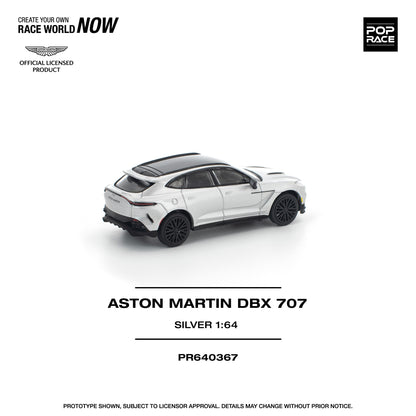 PREORDER POPRACE 1/64 ASTON MARTIN DBX 707 SILVER  PR640367 (Approx. Release Date: Q3 2026 and subject to the manufacturer's final decision)
