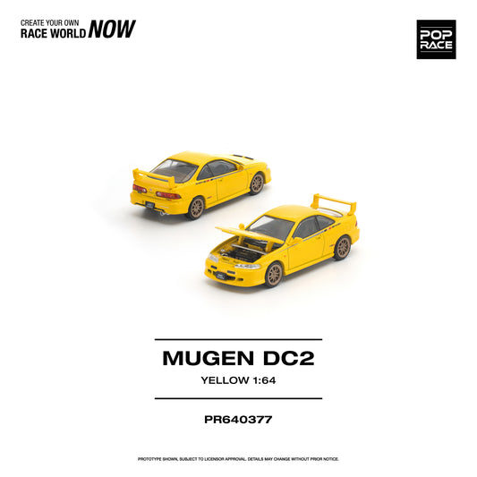 PREORDER POPRACE 1/64 POPRACE 1/64 MUGEN DC2 - YELLOW PR640377 (Approx. Release Date: Q4 2026 and subject to the manufacturer's final decision)