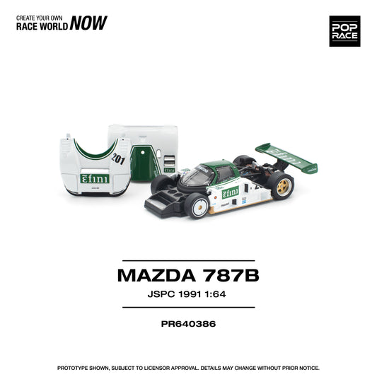 PREORDER POPRACE 1/64 MAZDA 787B JSPC 1991 PR640386 (Approx. Release Date: Q1 2026 and subject to the manufacturer's final decision)