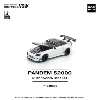 PREORDER POPRACE 1/64 PANDEM S2000 SOFTTOP WHITE TOOLING VARIANT PR640389 (Approx. Release Date: Q4 2025 and subject to the manufacturer's final decision)