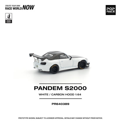 PREORDER POPRACE 1/64 PANDEM S2000 SOFTTOP WHITE TOOLING VARIANT PR640389 (Approx. Release Date: Q4 2025 and subject to the manufacturer's final decision)