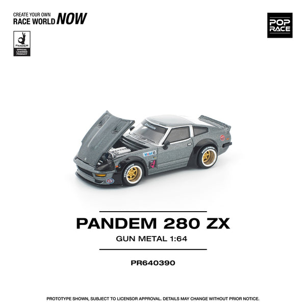 PREORDER POPRACE 1/64 PANDEM 280ZX GUN METAL PR640390 (Approx. Release Date: Q1 2026 and subject to the manufacturer's final decision)