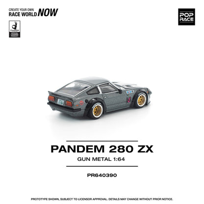 PREORDER POPRACE 1/64 PANDEM 280ZX GUN METAL PR640390 (Approx. Release Date: Q1 2026 and subject to the manufacturer's final decision)