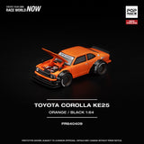 PREORDER POPRACE 1/64 TOYOTA COROLLA KE25 ORANGE PR640409 (Approx. Release Date: Q1 2026 and subject to the manufacturer's final decision)