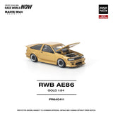 PREORDER POPRACE 1/64 RWB AE86 GOLD PR640411 (Approx. Release Date: Q1 2026 and subject to the manufacturer's final decision)