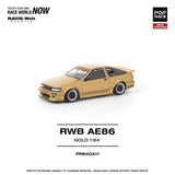 PREORDER POPRACE 1/64 RWB AE86 GOLD PR640411 (Approx. Release Date: Q1 2026 and subject to the manufacturer's final decision)