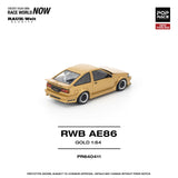 PREORDER POPRACE 1/64 RWB AE86 GOLD PR640411 (Approx. Release Date: Q1 2026 and subject to the manufacturer's final decision)