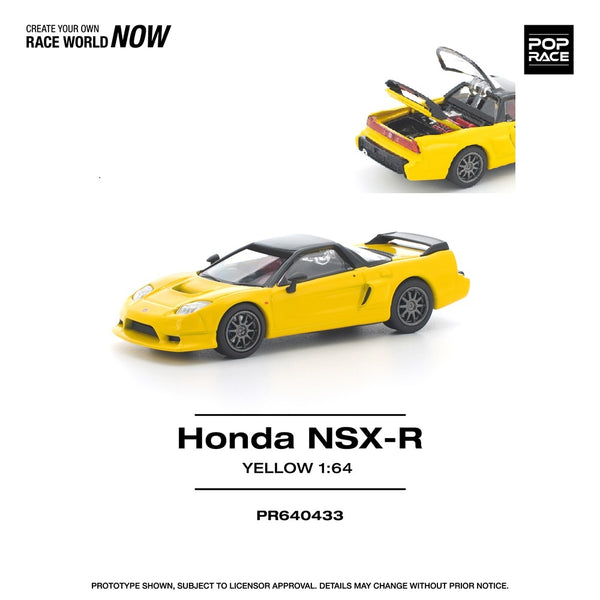 PREORDER POPRACE 1/64 HONDA NSX-R YELLOW PR640433 (Approx. Release Date: Q1 2026 and subject to the manufacturer's final decision)