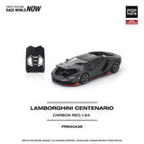 PREORDER POPRACE 1/64 LAMBORGHINI CENTENARIO CARBON/RED PR640436 (Approx. Release Date: Q1 2026 and subject to the manufacturer's final decision)
