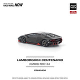 PREORDER POPRACE 1/64 LAMBORGHINI CENTENARIO CARBON/RED PR640436 (Approx. Release Date: Q1 2026 and subject to the manufacturer's final decision)