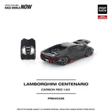 PREORDER POPRACE 1/64 LAMBORGHINI CENTENARIO CARBON/RED PR640436 (Approx. Release Date: Q1 2026 and subject to the manufacturer's final decision)