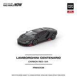 PREORDER POPRACE 1/64 LAMBORGHINI CENTENARIO CARBON/RED PR640436 (Approx. Release Date: Q1 2026 and subject to the manufacturer's final decision)