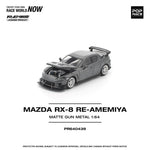 PREORDER POPRACE 1/64 MAZDA RX-8 RE-AMEMIYA GUN METAL PR640439 (Approx. Release Date: Q1 2026 and subject to the manufacturer's final decision)