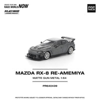 PREORDER POPRACE 1/64 MAZDA RX-8 RE-AMEMIYA GUN METAL PR640439 (Approx. Release Date: Q1 2026 and subject to the manufacturer's final decision)