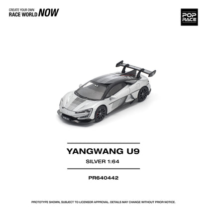 PREORDER POPRACE 1/64 YANGWANG U9 - SILVER PR640442 (Approx. Release Date: Q1 2026 and subject to the manufacturer's final decision)