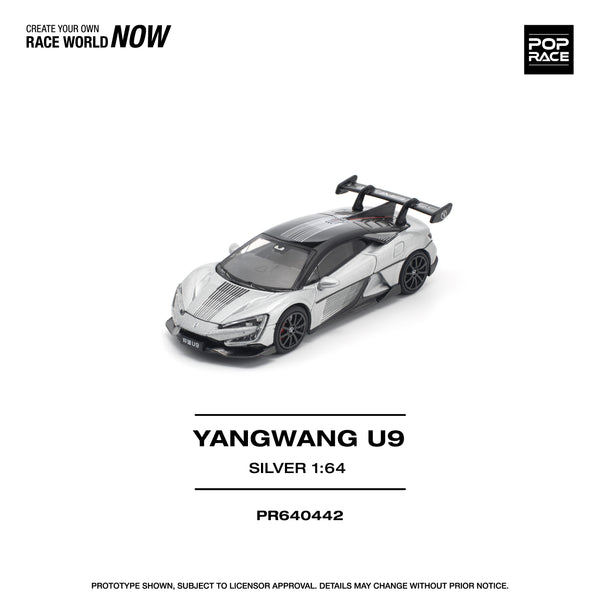 PREORDER POPRACE 1/64 YANGWANG U9 - SILVER PR640442 (Approx. Release Date: Q1 2026 and subject to the manufacturer's final decision)