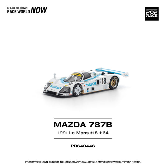 PREORDER POPRACE 1/64 MAZDA 787B 1991 LE MANS 24HRS #18 PR640446 (Approx. Release Date: Q3 2026 and subject to the manufacturer's final decision)