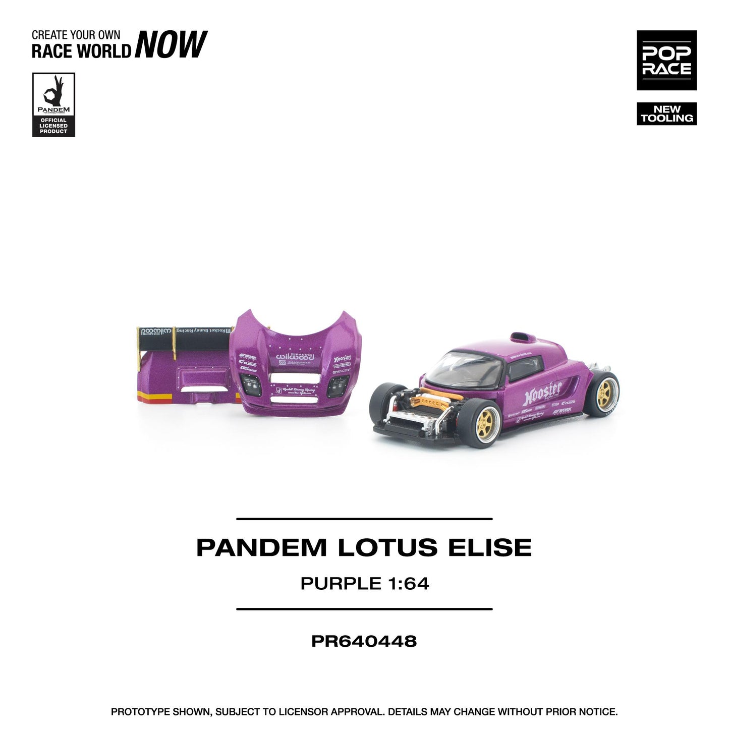 PREORDER POPRACE 1/64 PANDEM LOTUS ELISE PURPLE PR640448 (Approx. Release Date: Q3 2026 and subject to the manufacturer's final decision)