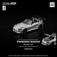 PREORDER POPRACE 1/64  PANDEM S2000 SILVER PR640451 (Approx. Release Date: Q1 2026 and subject to the manufacturer's final decision)