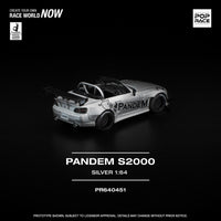 PREORDER POPRACE 1/64  PANDEM S2000 SILVER PR640451 (Approx. Release Date: Q1 2026 and subject to the manufacturer's final decision)