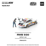 PREORDER POPRACE 1/64 RWB 930 APPLE WITH FIGURE PR640474 (Approx. Release Date: Q3 2026 and subject to the manufacturer's final decision)