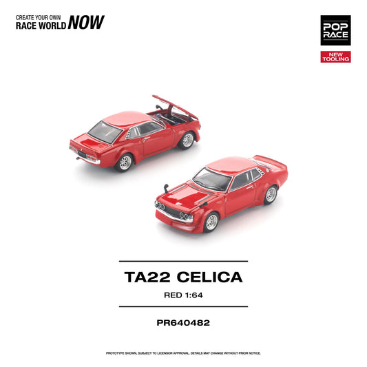 PREORDER POPRACE 1/64 TA22 Celica Red PR640482 (Approx. Release Date: Q3 2026 and subject to the manufacturer's final decision)