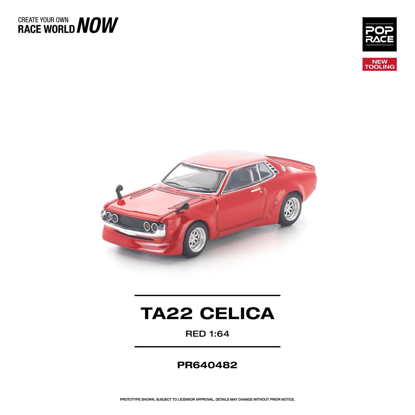 PREORDER POPRACE 1/64 TA22 Celica Red PR640482 (Approx. Release Date: Q3 2026 and subject to the manufacturer's final decision)