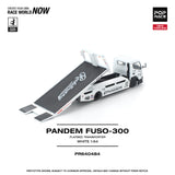 PREORDER POPRACE 1/64 PANDEM FUSO 300 FLATBED TRANSPORTER WHITE PR640484 (Approx. Release Date: Q3 2026 and subject to the manufacturer's final decision)