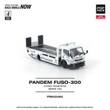 PREORDER POPRACE 1/64 PANDEM FUSO 300 FLATBED TRANSPORTER WHITE PR640484 (Approx. Release Date: Q3 2026 and subject to the manufacturer's final decision)