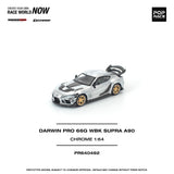 PREORDER POPRACE 1/64 DARWIN PRO 66G WBK SUPRA A90 SILVER CHROME PR640492 (Approx. Release Date: Q3 2026 and subject to the manufacturer's final decision)