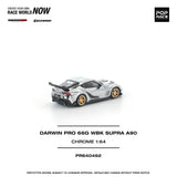 PREORDER POPRACE 1/64 DARWIN PRO 66G WBK SUPRA A90 SILVER CHROME PR640492 (Approx. Release Date: Q3 2026 and subject to the manufacturer's final decision)